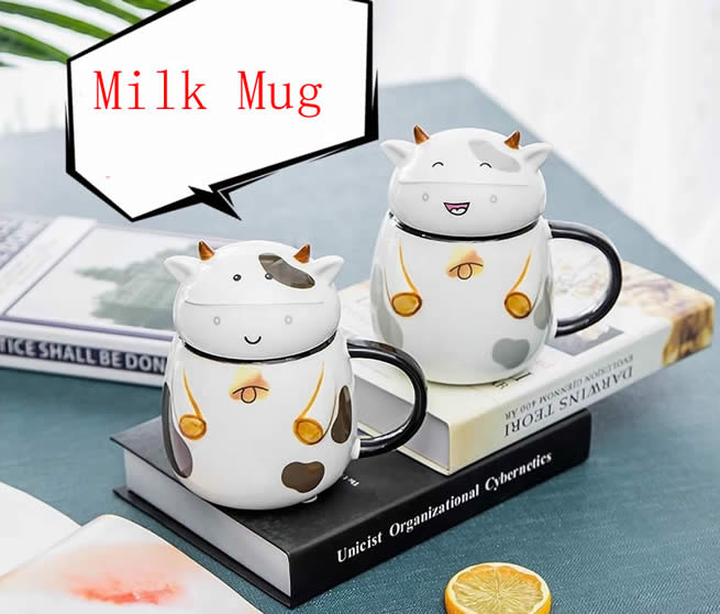 Cute Cartoon Happy Cow Ceramic Mug