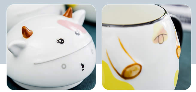 Cute Cartoon Happy Cow Ceramic Mug
