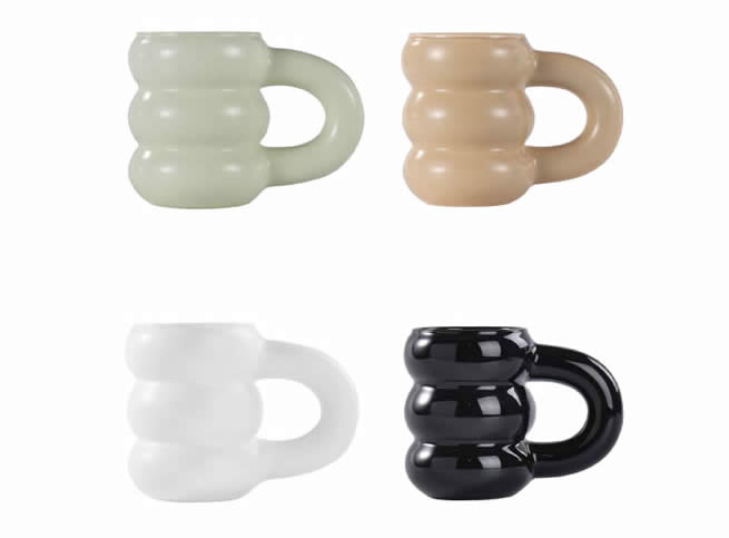 Cool coffee mug Handmade color ceramic mug Great Metamorphosis color cup  Irregular Square mouth cup Personalized gift