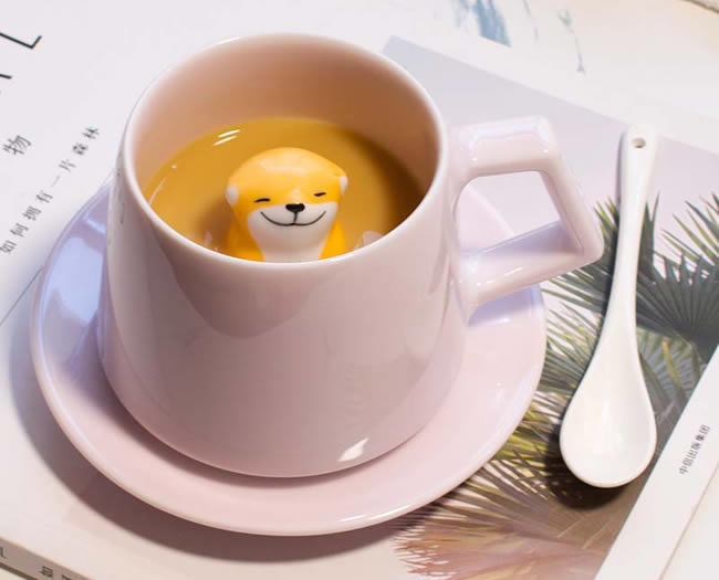 Happy Shiba Inu Ceramic Coffee Cup