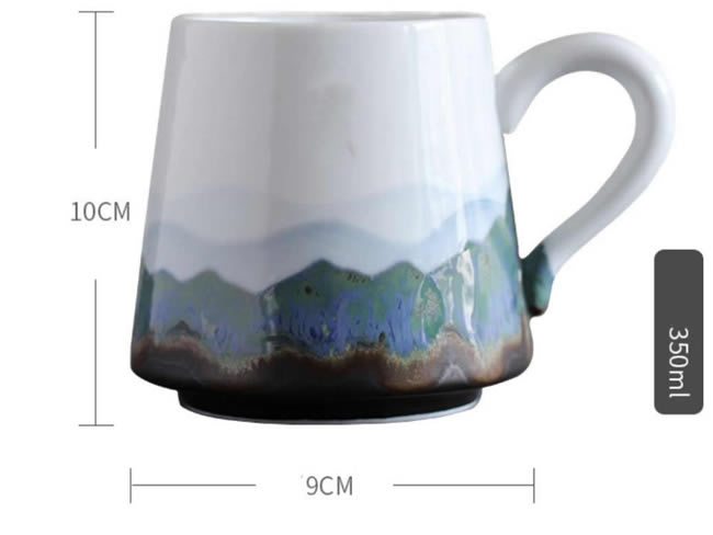 Pastoral Mountain Water Art Coffee Cup
