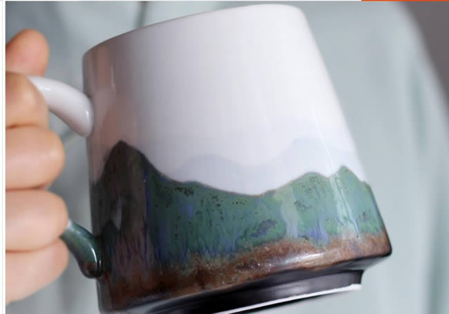 Pastoral Mountain Water Art Coffee Cup