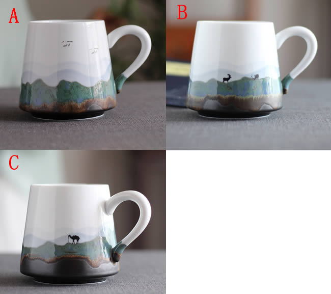 Pastoral Mountain Water Art Coffee Cup