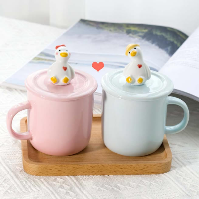 Fun Three-dimensional Duckling Ceramic Mug