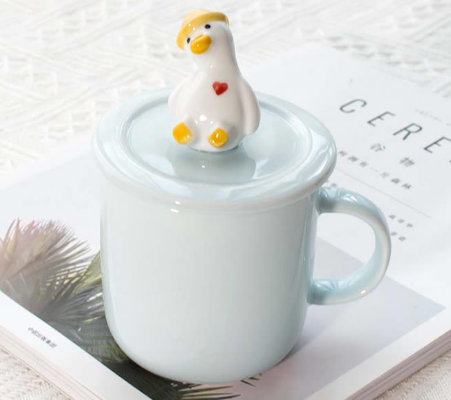 Fun Three-dimensional Duckling Ceramic Mug