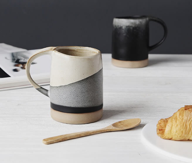 Pastoral Retro Gradient Color Ceramic Mug Coffee Cup
