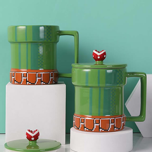 Super Mario Game Water Pipeline Mushroom Mug