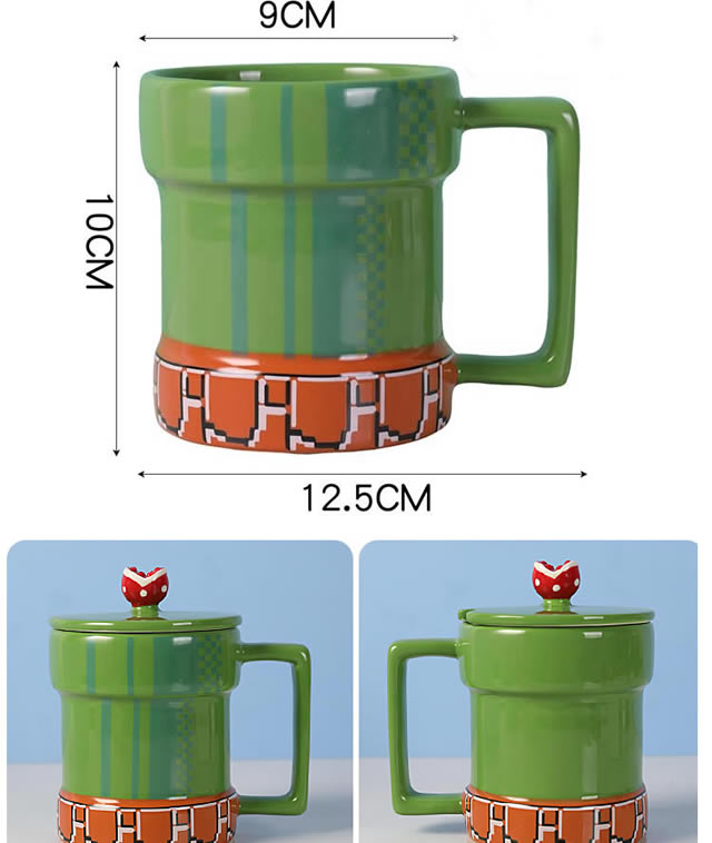 Super Mario Game Water Pipeline Mushroom Mug