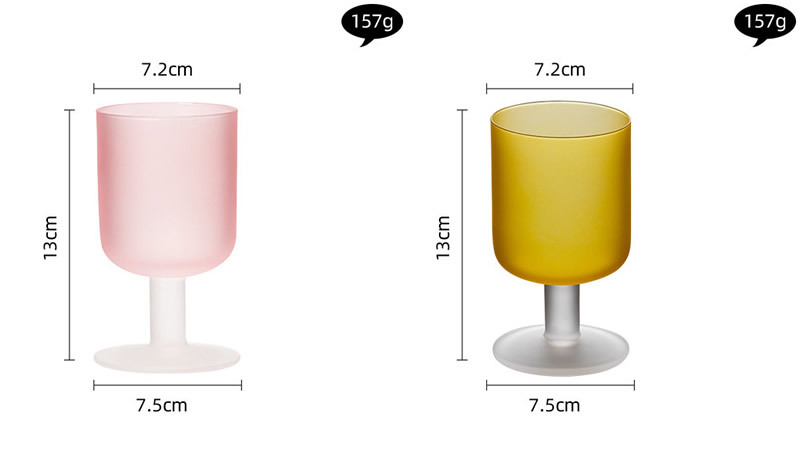 Exquisite Frosted Crystal Glass Goblet With Colorful Hues