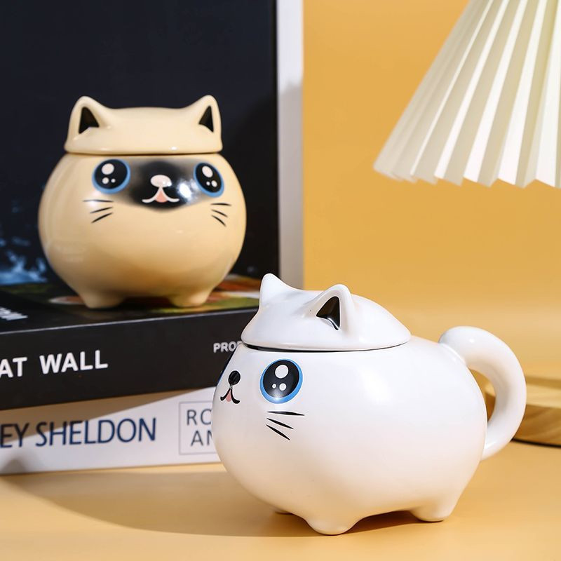 Fun 3d Three-Dimensional Cat-Shaped Ceramic Mug