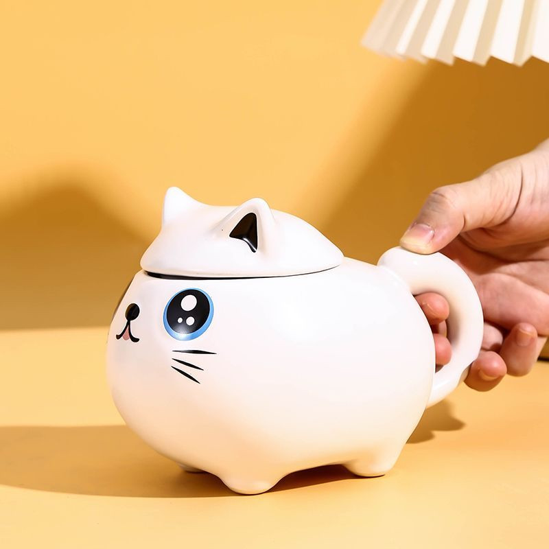 Fun 3d Three-Dimensional Cat-Shaped Ceramic Mug