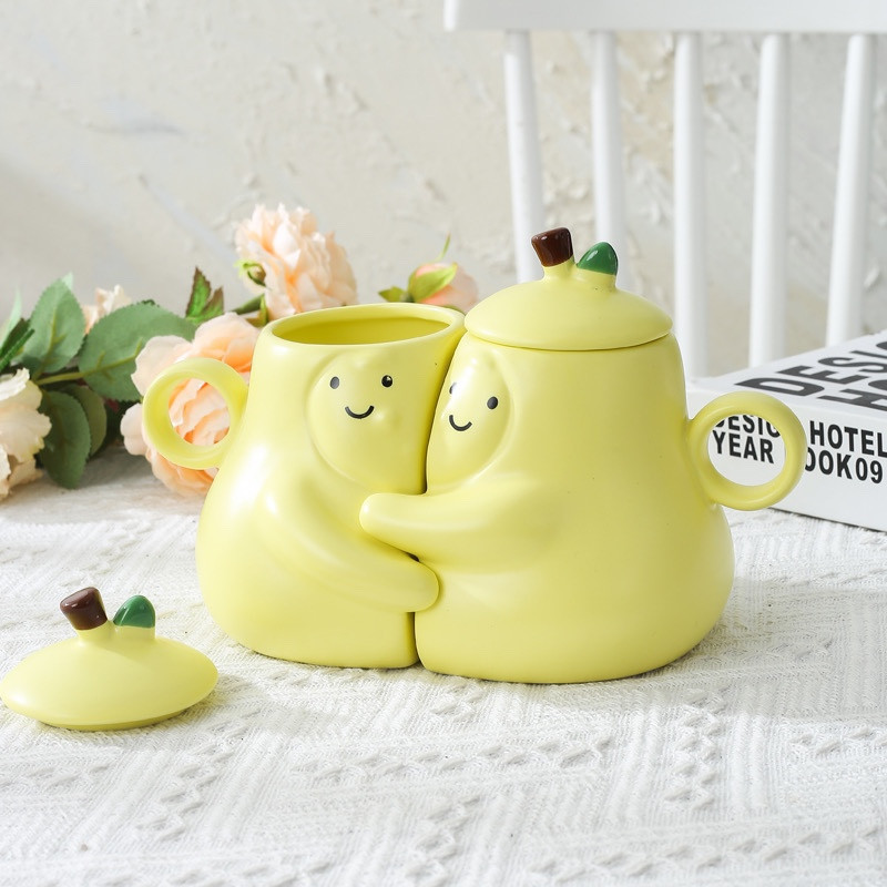 Hugging Pear Shaped Couples Mug