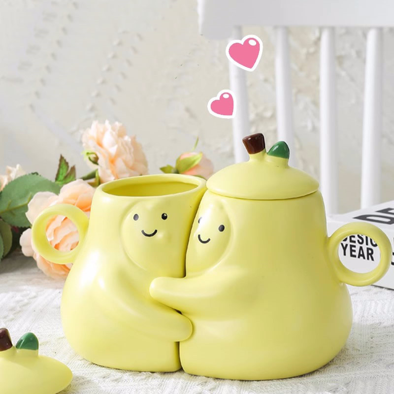 Hugging Pear Shaped Couples Mug