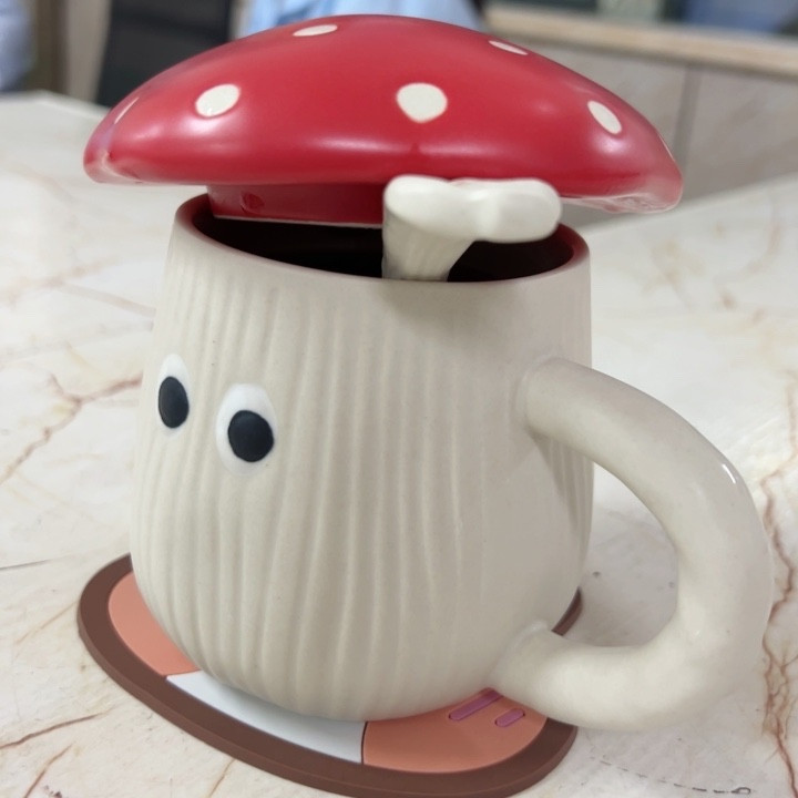 Lovely Red Mushroom Ceramic Mug