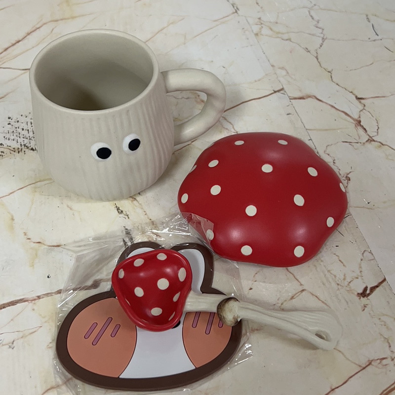 Lovely Red Mushroom Ceramic Mug