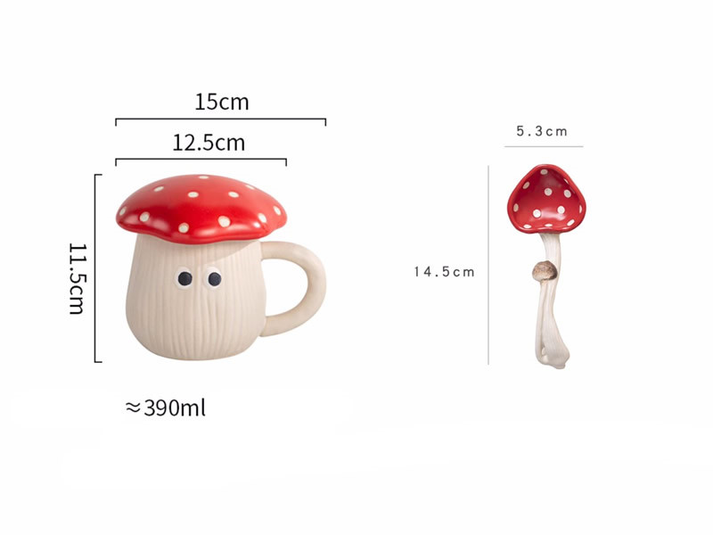 Lovely Red Mushroom Ceramic Mug