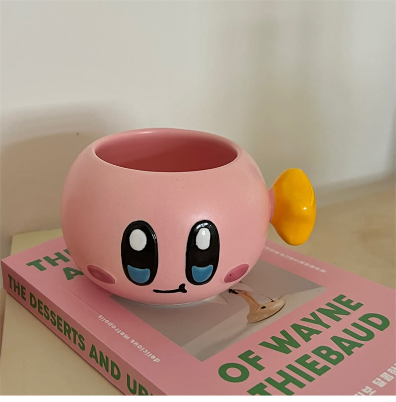 Pink Smiling Face Ceramic Cup,Bowl,Dish