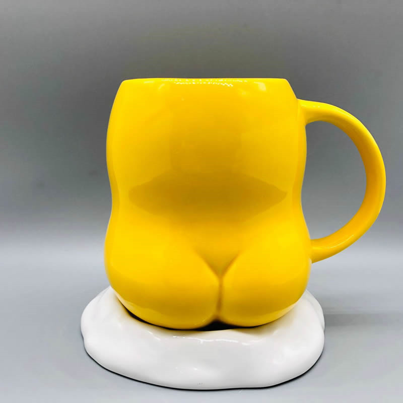 Playful Egg Yolk Ceramic Cup