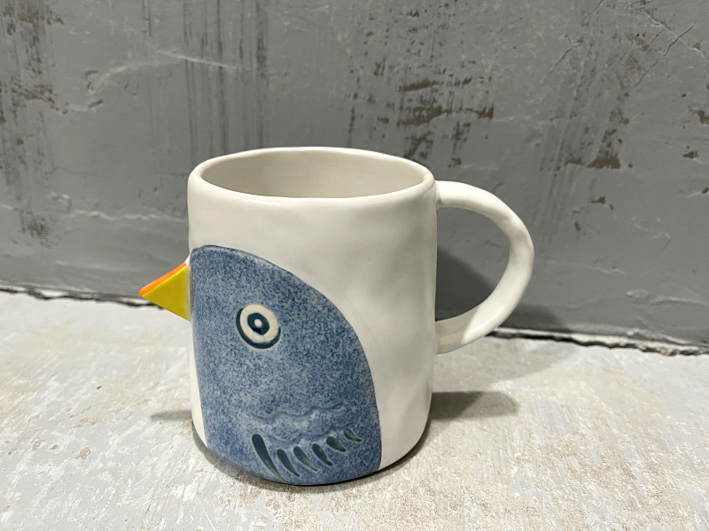 Whimsical Bird Ceramic Mug