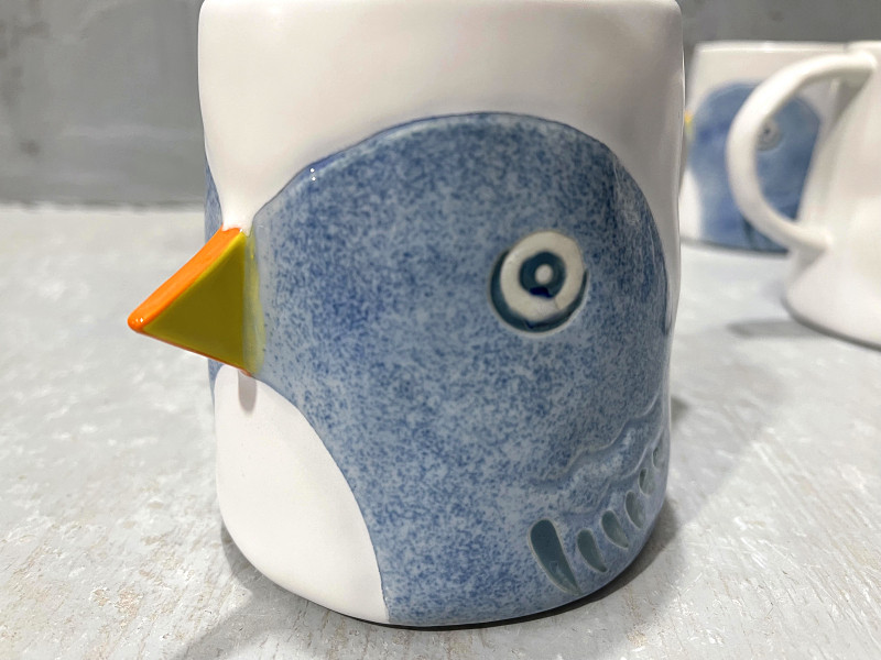 Whimsical Bird Ceramic Mug