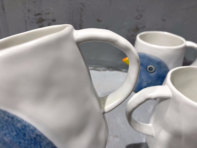 Whimsical Bird Ceramic Mug