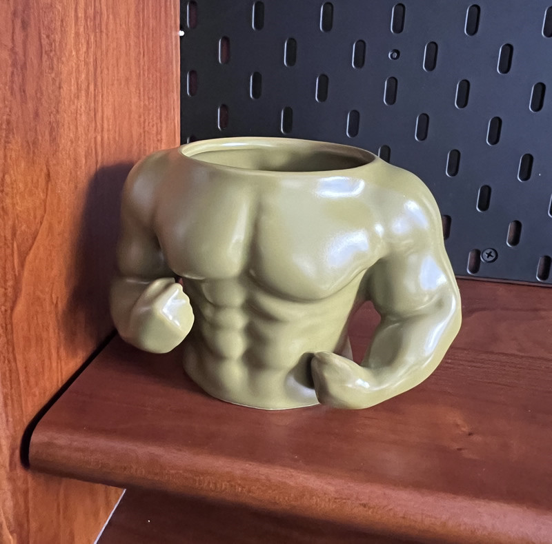 Muscular Man Pen Holder, Funny Desktop Organization