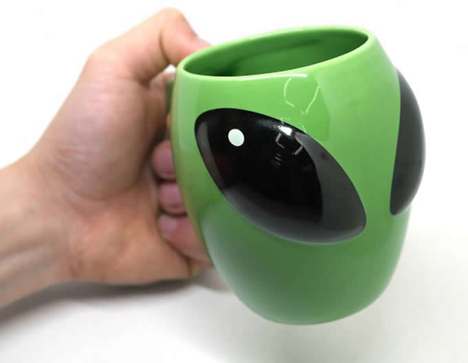  3D Alien Ceramic Coffee Mug