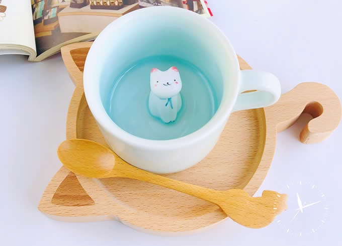 3D Cartoon Miniature Animal Figurine Ceramic Coffee Cup