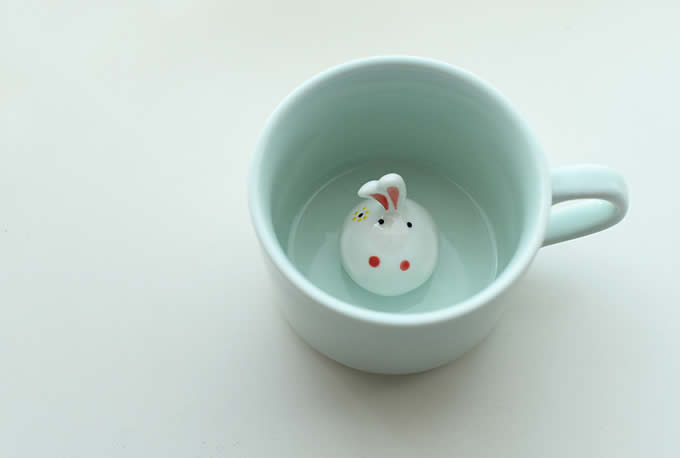   3D Cute Cartoon Animal Figurine Ceramics Coffee Cup 