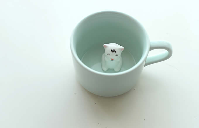   3D Cute Cartoon Animal Figurine Ceramics Coffee Cup 