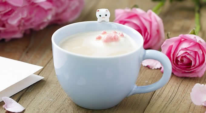 3D Cute Lovely Cartoon Cat & Rabbit Figurine Ceramics Coffee Cup 