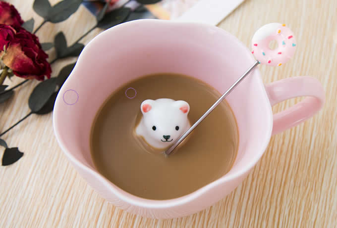  3D Cute Lovely Cartoon Miniature Animal Figurine Ceramics Coffee Cup
