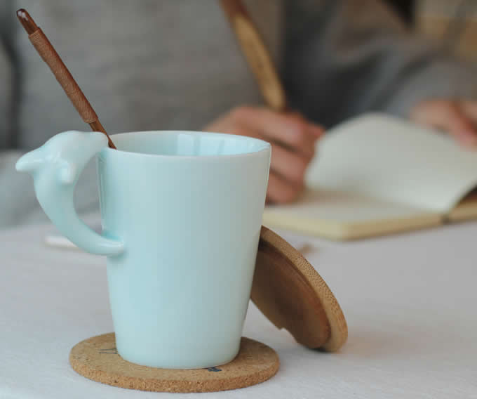 3D Dolphin Ceramic Coffee Cup