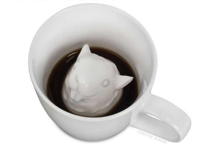 3D Hippo Mouse Shark Ceramic Coffee Mug,Hidden Animal Inside