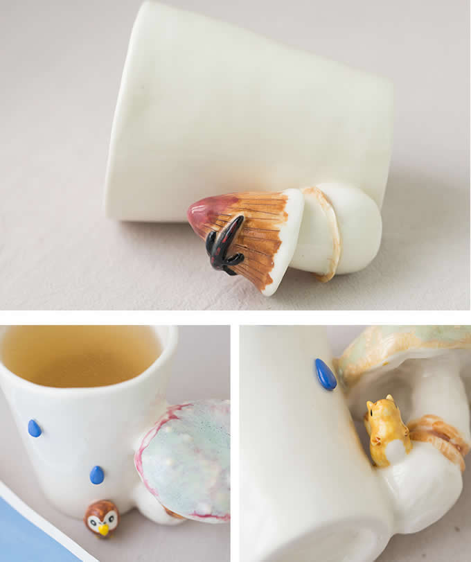 3D Mushroom Ceramic Cup