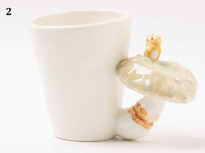 3D Mushroom Ceramic Cup