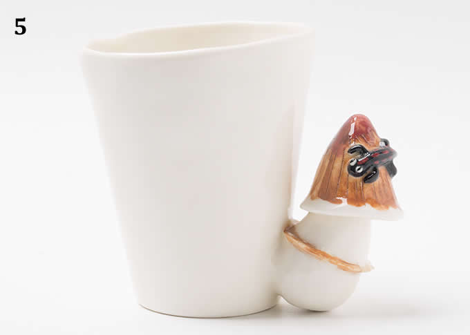 3D Mushroom Ceramic Cup