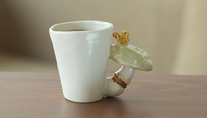 3D Mushroom Ceramic Cup