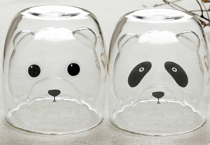  Animal Emoticons  Glass Coffee Cup