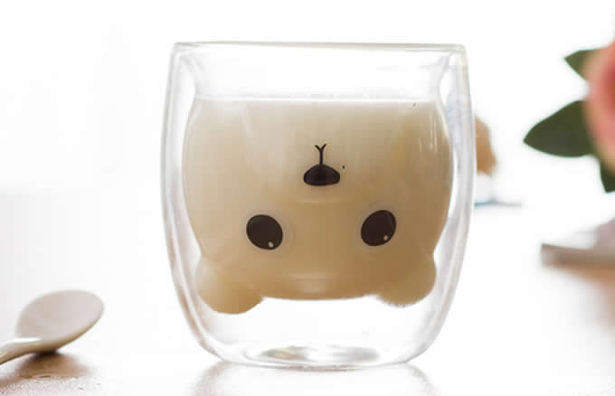  Animal Emoticons  Glass Coffee Cup