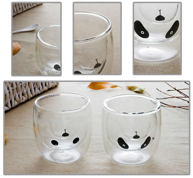  Animal Emoticons  Glass Coffee Cup