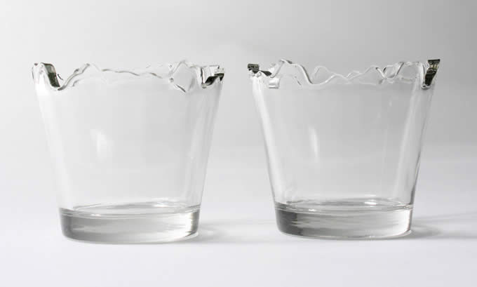 Broken Glass  Water Cup Set of 2