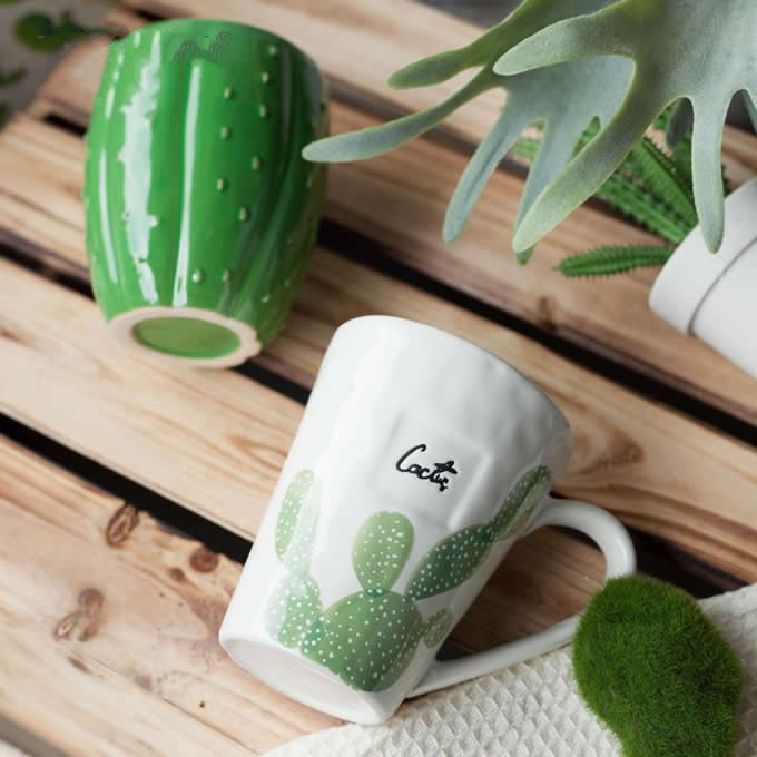  Cactus Ceramic Coffee Mug 