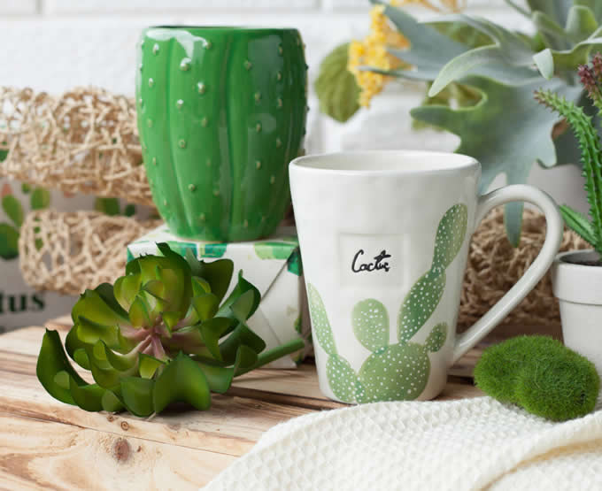  Cactus Ceramic Coffee Mug 