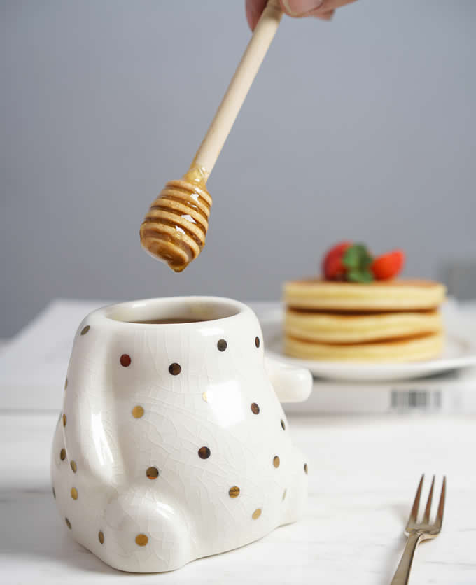 Ceramic Bear Honey Jar with Lid 