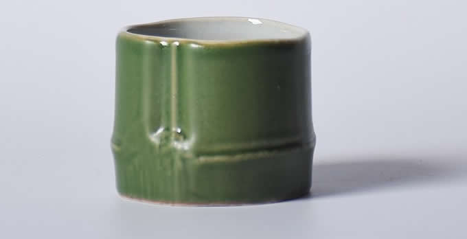 Ceramic Green Bamboo Shape Water Mug