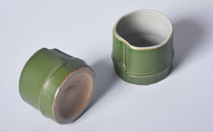 Ceramic Green Bamboo Shape Water Mug