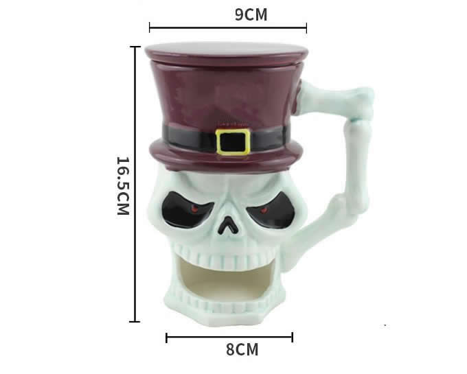  Ceramic Skull Coffee Mug Cup 