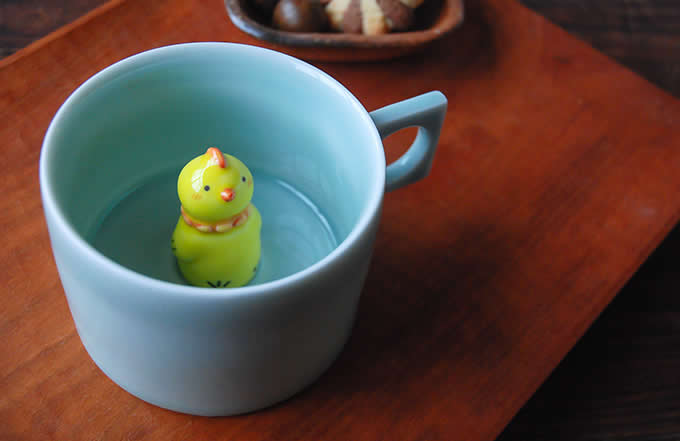  Cute Chicken Figurine Ceramic Coffee Cup 