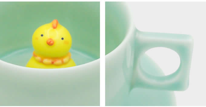  Cute Chicken Figurine Ceramic Coffee Cup 
